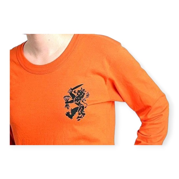 Vintage 1980s Orange Long Sleeve T-Shirt Martabel Soccer Football, Mens S-XL - Picture 3 of 3